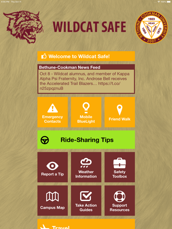Wildcat Safe iPad screenshot 1 - Education app