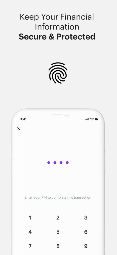 Chipper Cash - L'application assure la protection des informations financières grâce à une interface de saisie de code PIN et la validation par empreinte digitale, garantissant des transactions sécurisées.