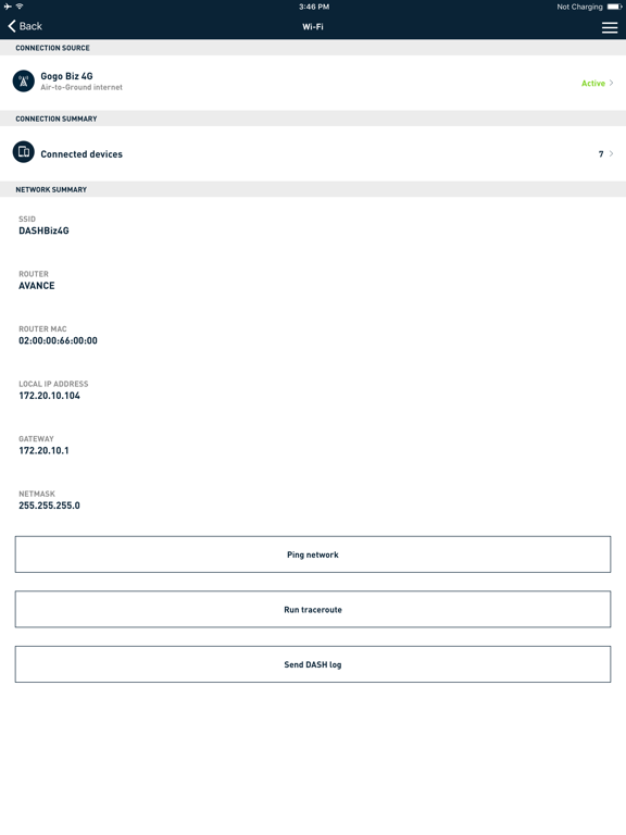 Gogo DASH (Biz Av) iPad screenshot 5 - Travel app