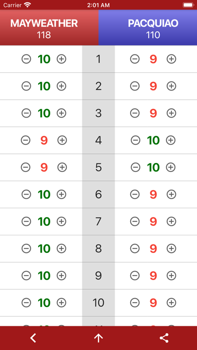 iScorez Boxing Scorecard iPhone screenshot 2 - Sports app