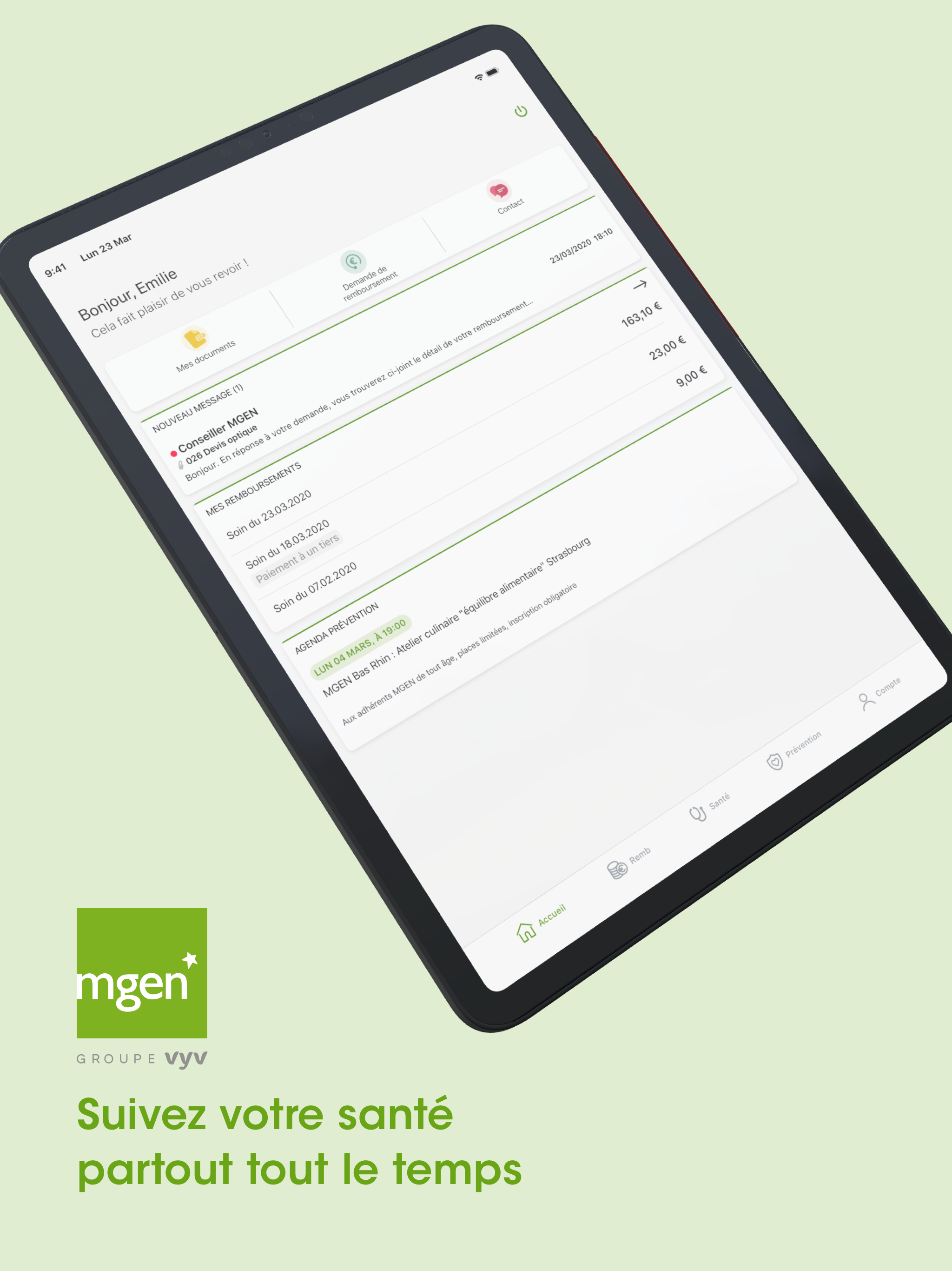 Mutuelle MGEN Espace personnel