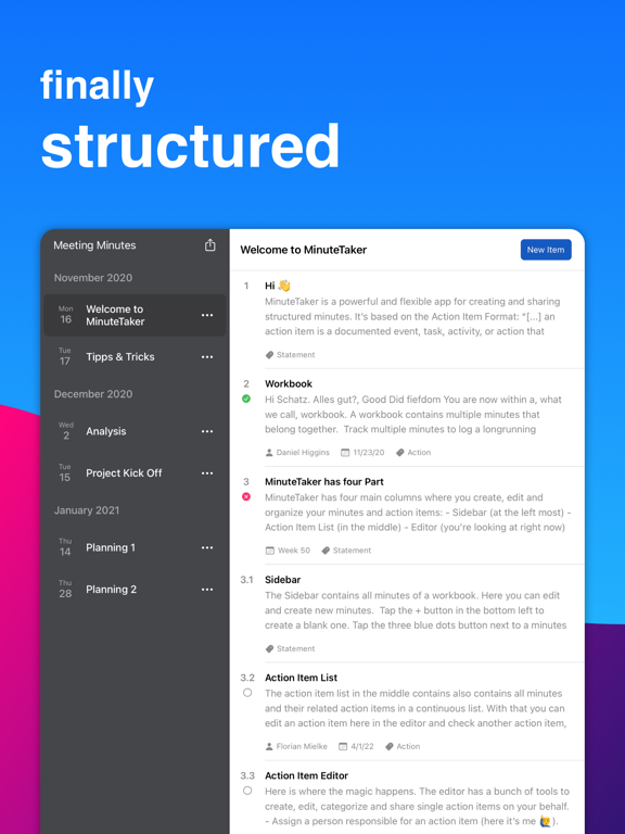 Screenshot #5 pour MinuteTaker: AI Meeting Notes