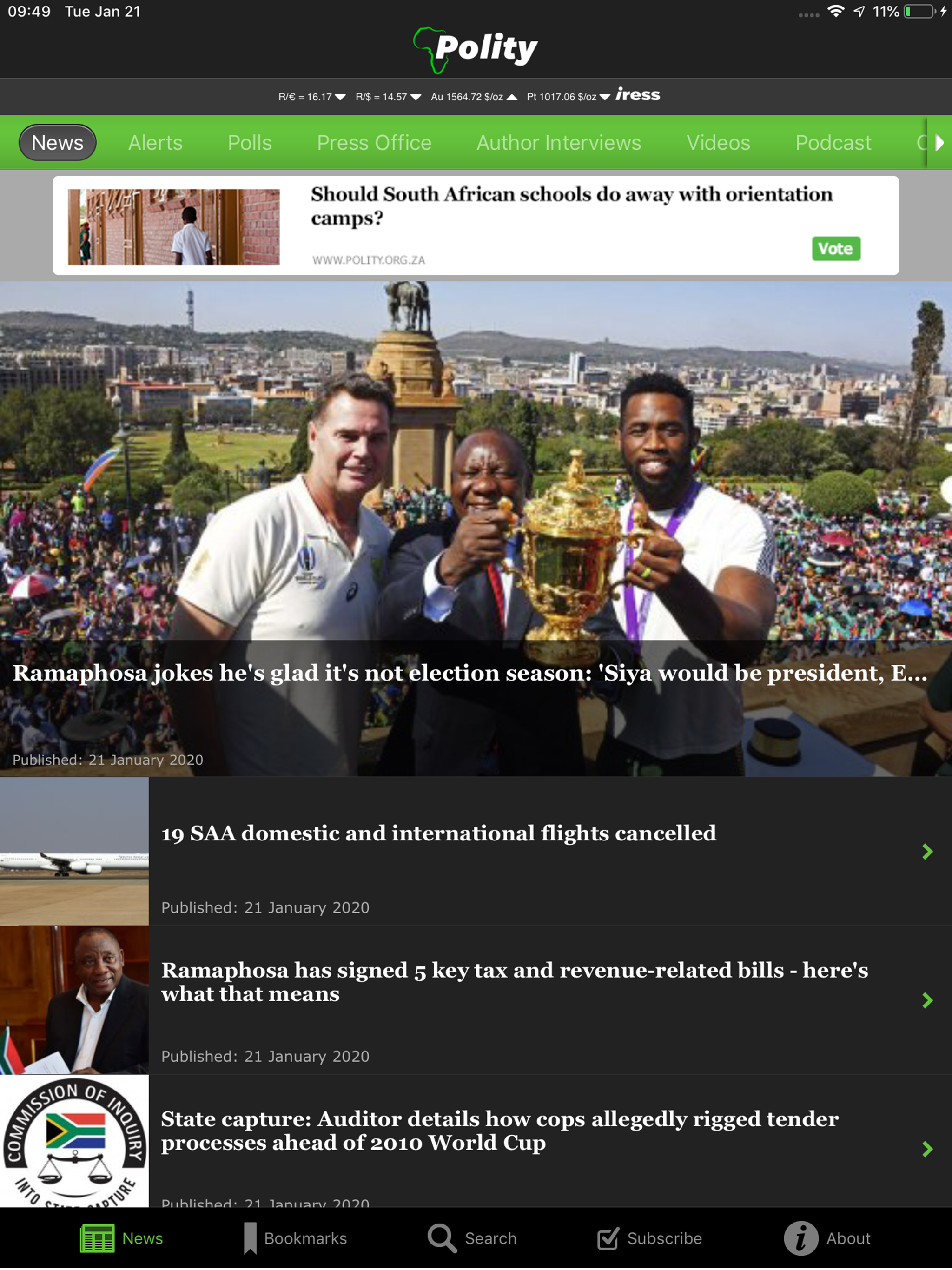 Creamer Media's Polity screenshot 4