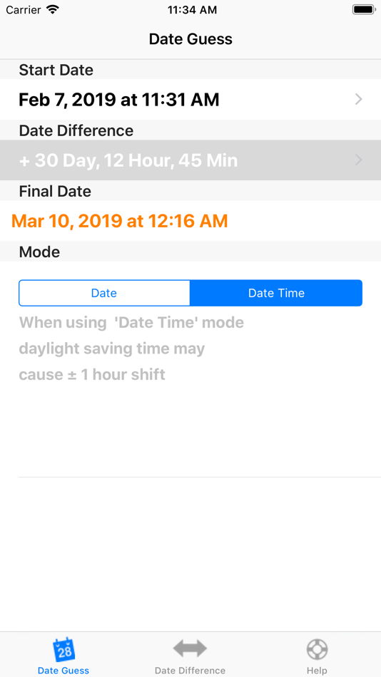 #5. Date T Calc (iOS) Podle: Roberto Panetta