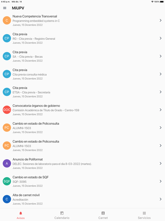 Screenshot #6 pour UPV - miUPV