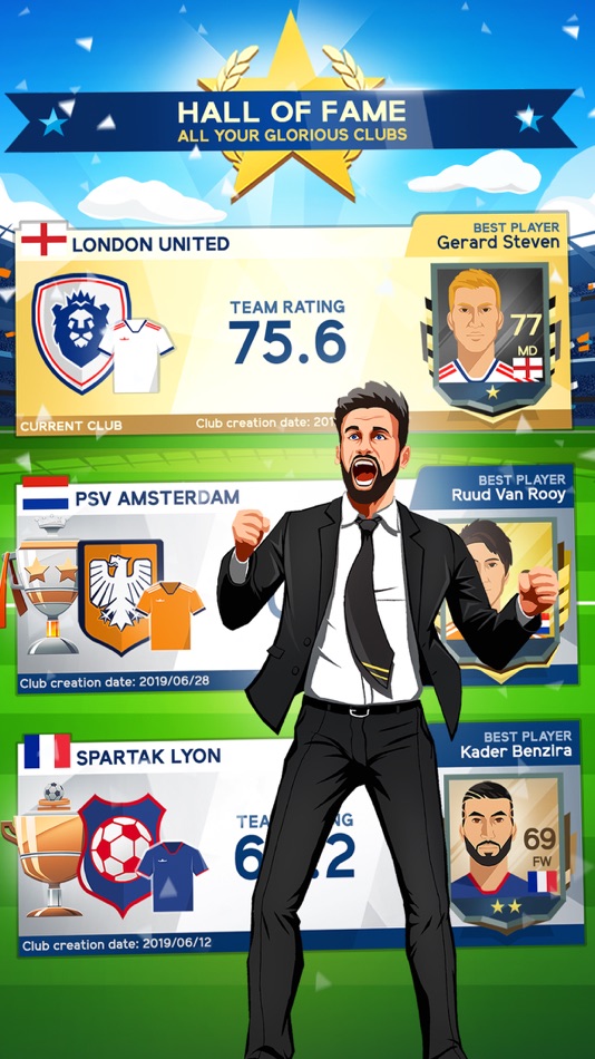 #5. Idle Eleven - Soccer Tycoon (iOS) De: Gaminho
