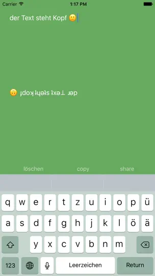 Captura de pantalla de Texto Al Revés en iPhone 1
