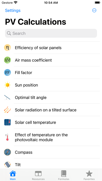 Photovoltaic Calculations Screenshot