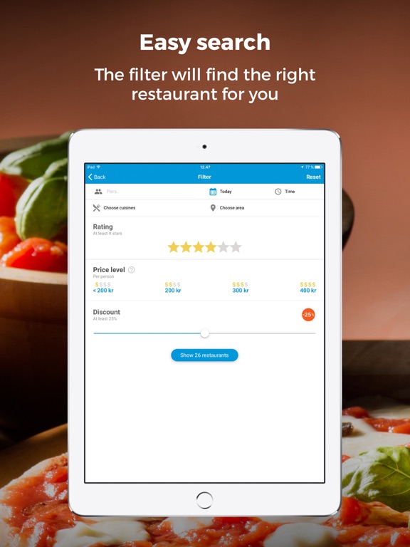 R2N - Discount on Restaurants iPad screenshot 3 - Food & Drink app