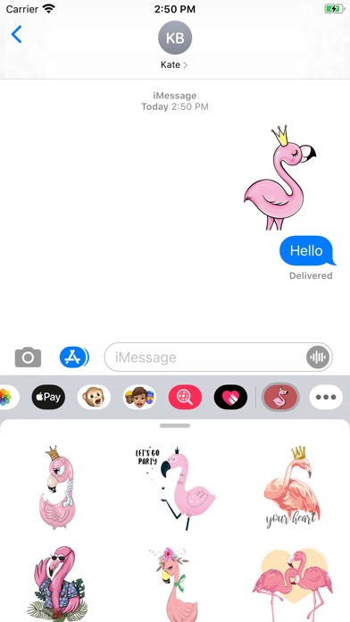 Flamingo Pinky Stickersのおすすめ画像1