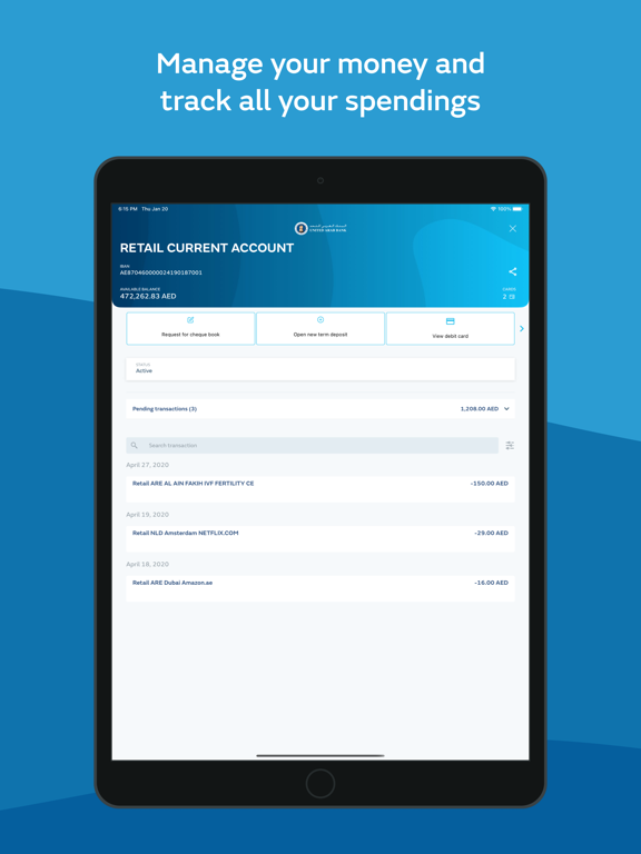 United Arab Bank Mobile iPad screenshot 8 - Finance app