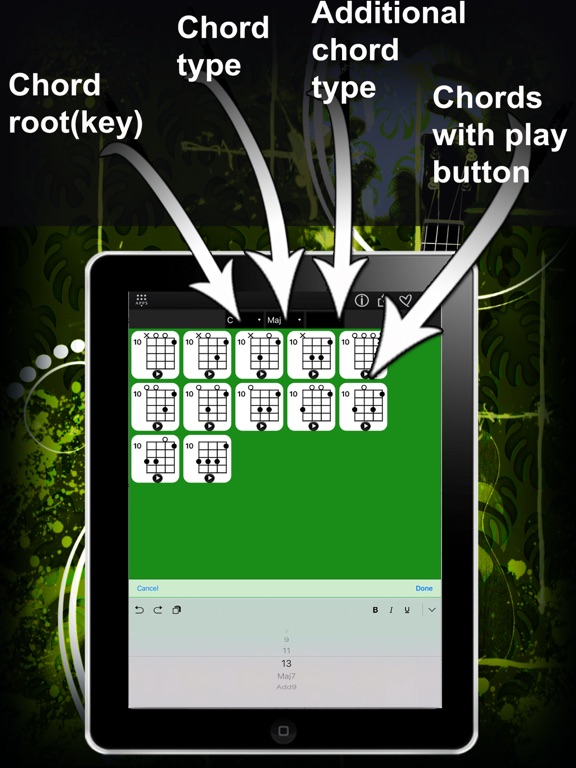 Ukulele Chords Compass iPad screenshot 3 - Music app