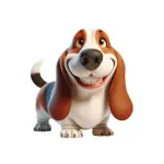 Happy Basset Hound Stickers App Positive Reviews