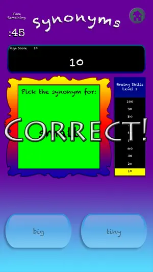 Brainy Skills Synonym Antonym screenshot 3