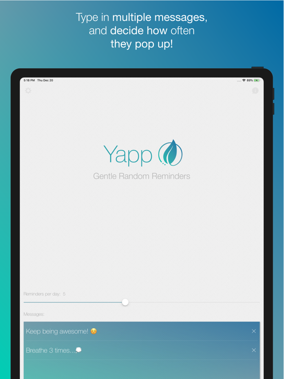 Screenshot #5 pour Yapp Rappels Aléatoires