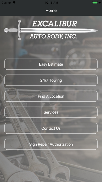 Excalibur Auto Body Screenshot