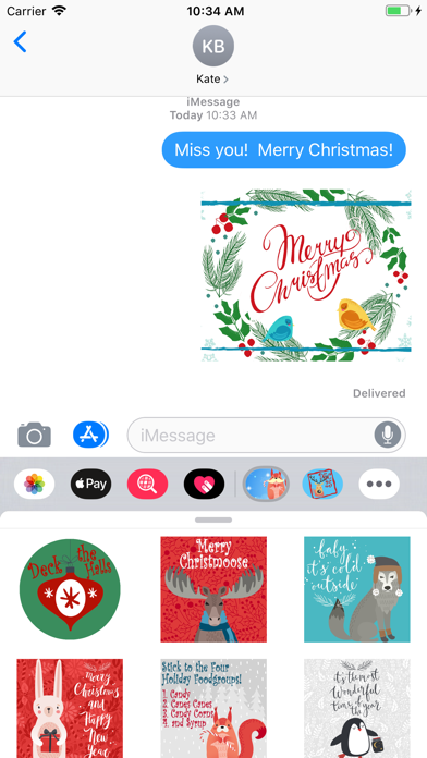 Screenshot #1 pour Winter Celebration Stickers