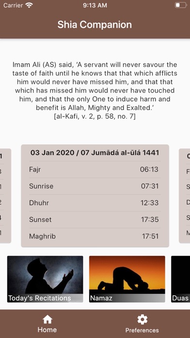 Screenshot #1 pour Shia (Ithna Ashari) Companion