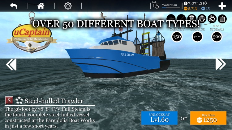 uCaptain Fishing Boat Game screenshot-7