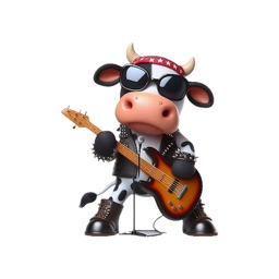 Rockstar Cow Stickers