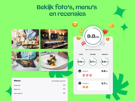 TheFork- reserveer restaurant iPad app afbeelding 5