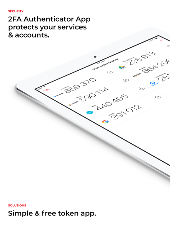 2FA Authenticator (2FAS) iPad screenshot 1 - Productivity app