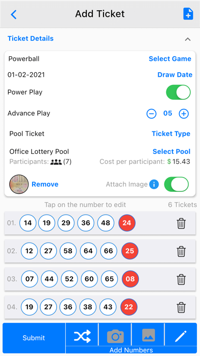 USA Lottery Journal & Results Screenshot