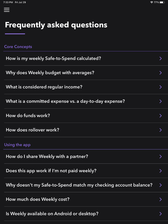 Weekly: Budget Planner App iPad screenshot 5 - Finance app