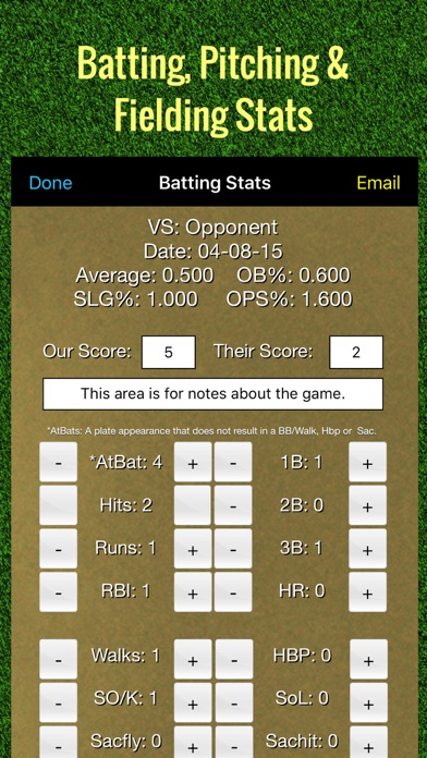 Softball Stats Tracker Pro Screenshot