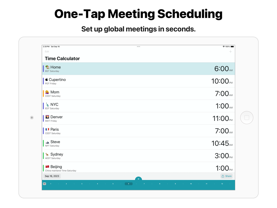 #3. World Clock Timezone Converter (macOS) Podle: Lasmit TLB Ltd