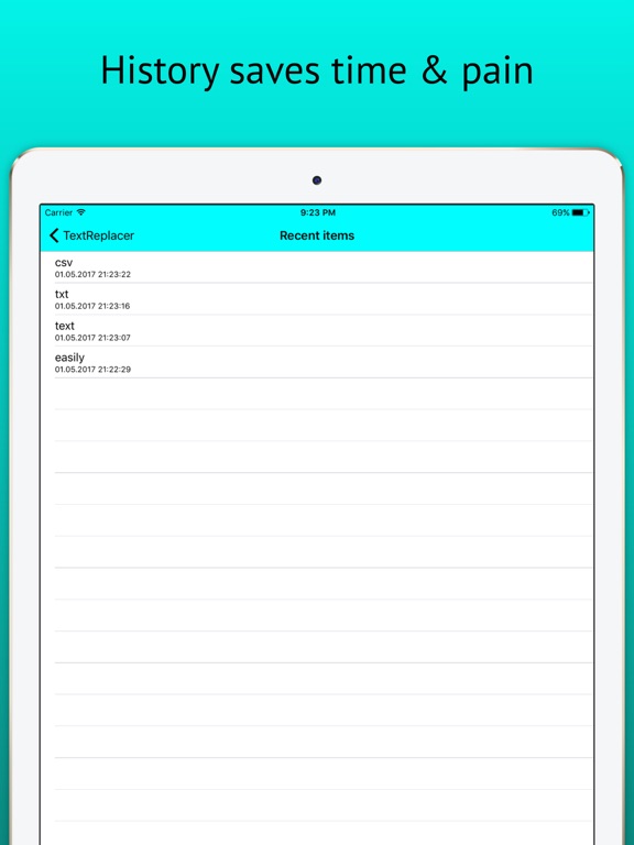 TextReplacer - find & replace iPad screenshot 4 - Productivity app