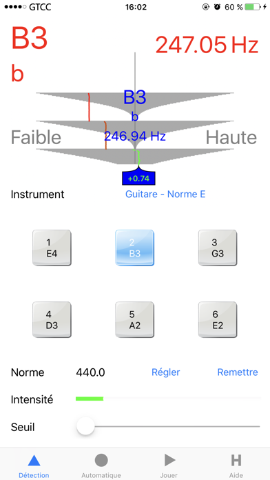 Screenshot #1 pour Accurate Tuner de Guitare