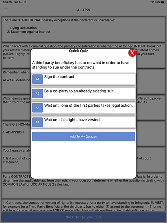 Bar Exam Tip Of The Day iPad screenshot