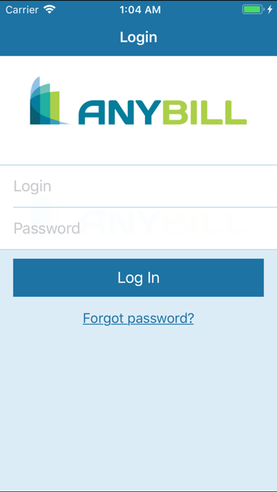 Anybill Mobile App iPhone screenshot 1 - Business app