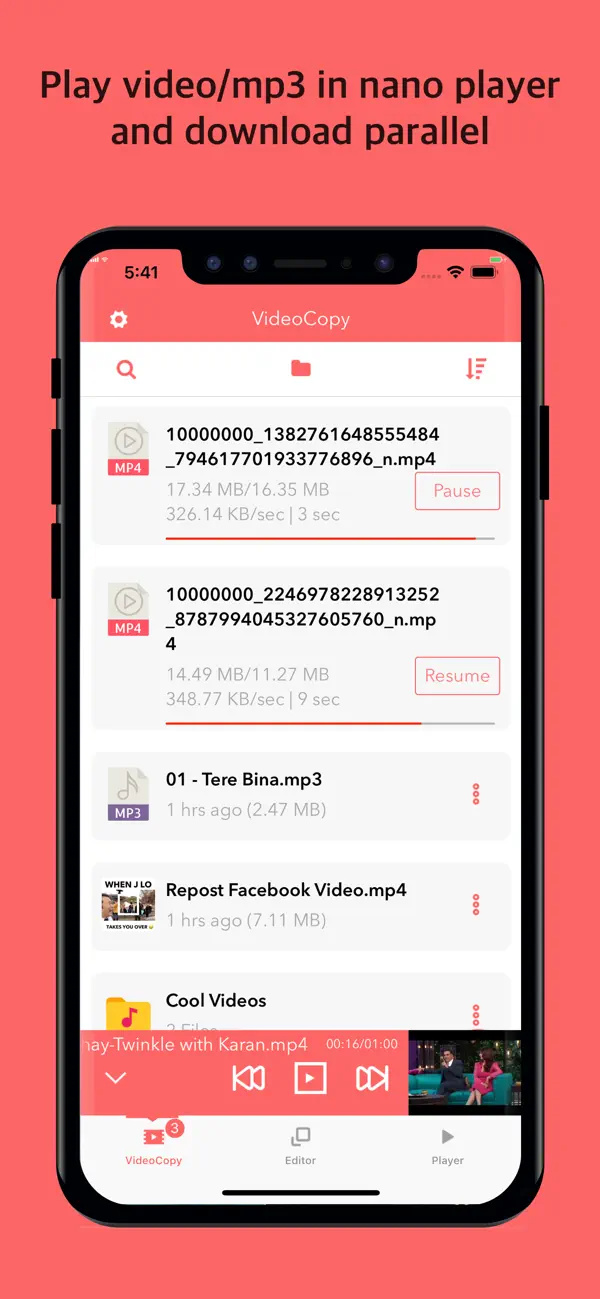 #1. VideoCopy: Download manager (iOS) De: Softnoesis