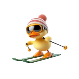 Ski Duckling Stickers