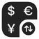 Currency Converter. Calculator app icon - Travel app for iPhone