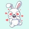 Adorable Bunny Stickers Set icon