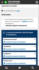 Secourisme - Milieu de travail screenshot