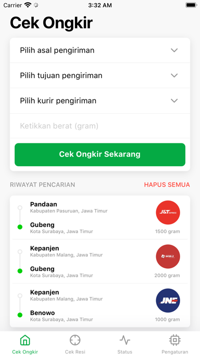 Kiriman: Cek Resi & Ongkir Screenshot