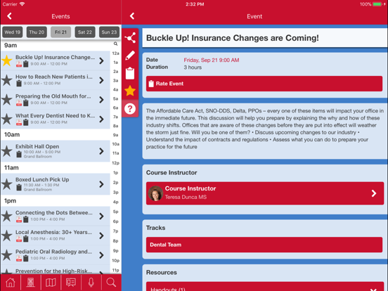 VDA EVENTS iPad screenshot 4 - Reference app