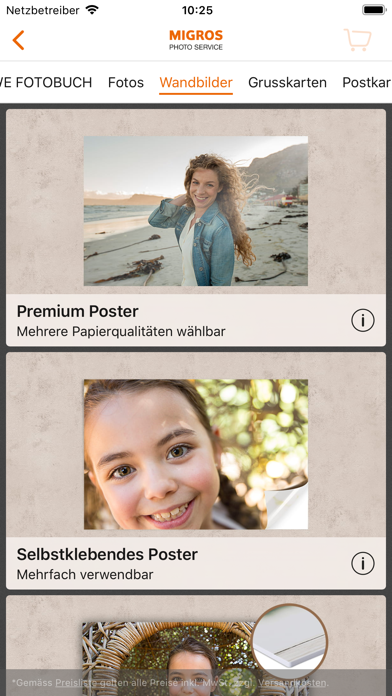 Migros Photo Service Screenshot
