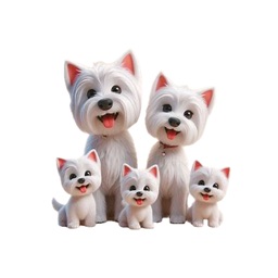 Westie Family Stickers