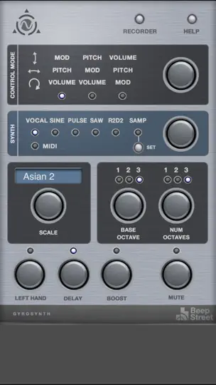 Скриншот GyroSynth на iPhone 1