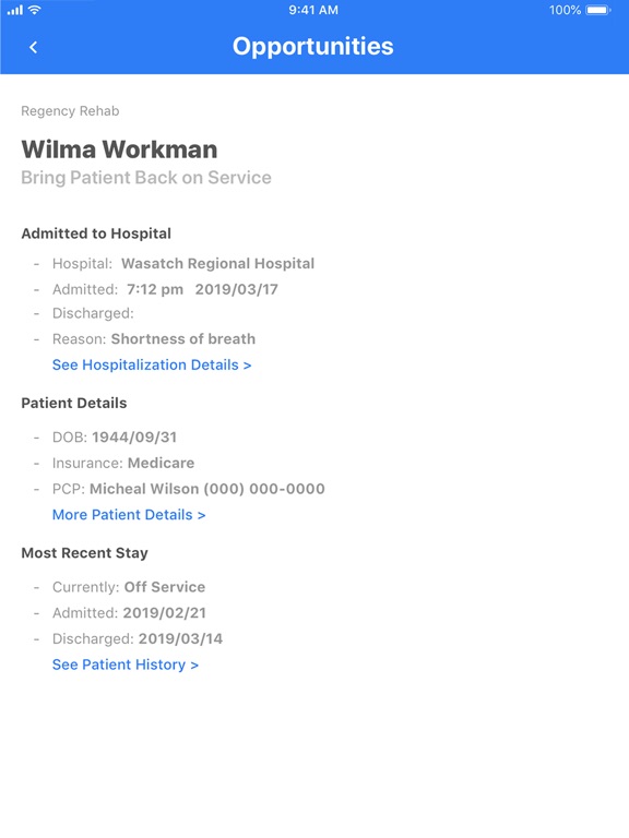 Cortex Health iPad screenshot 2 - Business app