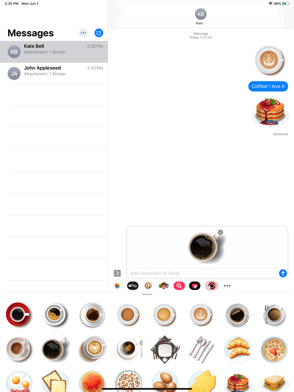 Screenshot #5 pour Coffee Breakfast Time Stickers