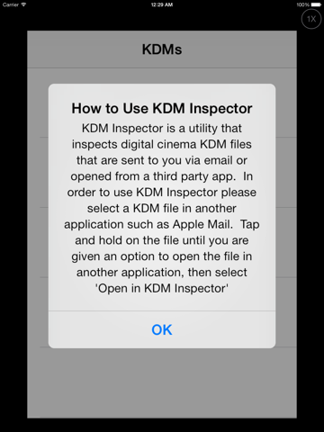 KDM Inspector iPad screenshot