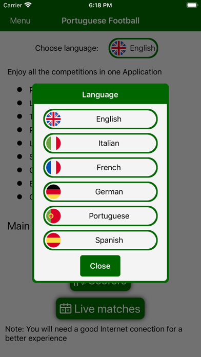 Portuguese Soccer live Screenshot