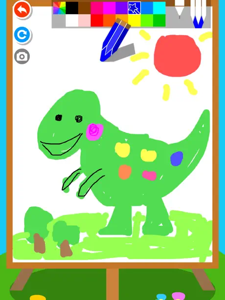 Dinosaur puzzle Doodle Colorin