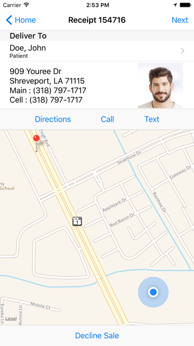 PioneerRx Mobile Delivery Screenshot